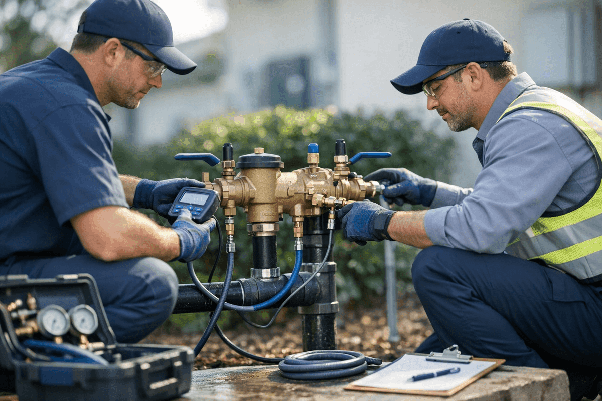 Backflow Prevention service by Peters Flo Plumbing