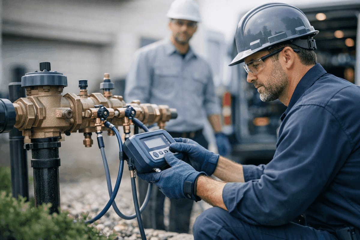 Backflow Testing service by Peters Flo Plumbing